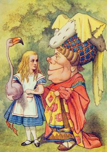 Alice med hertiginnan, illustration från "Alice i Underlandet" av Lewis Carroll (1832-9) av John Tenniel
